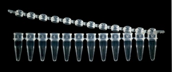1.2 ml 8 Strip Reaction Tube, Natural, Cap Sold Separately, Racked, Sterile, 10 x 96 pk
